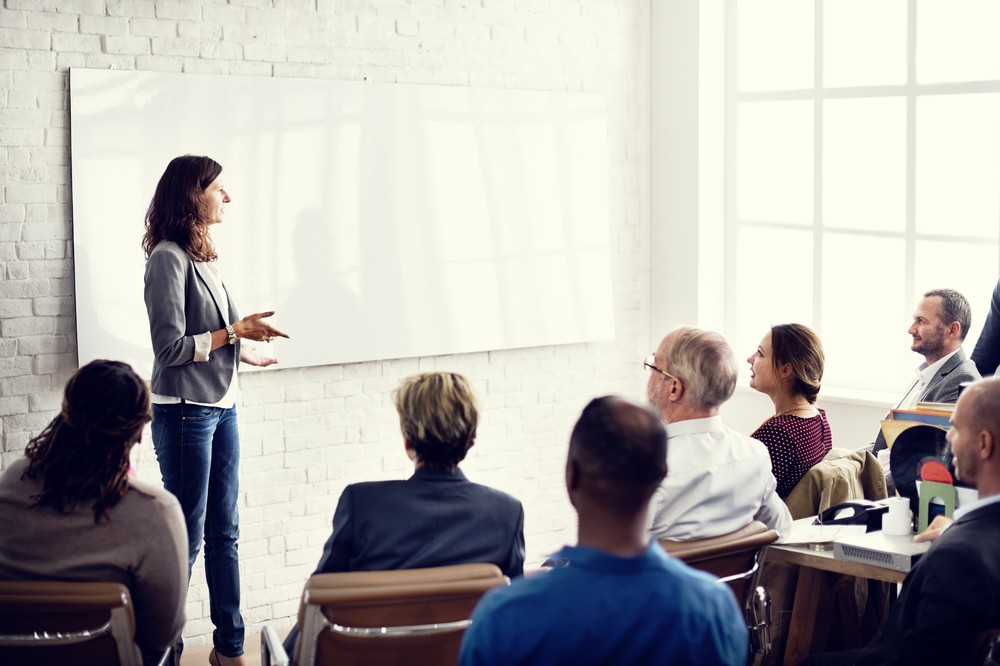 Trainer Speaking In Front of People